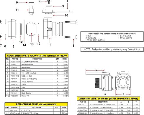 Banjo VSF200 2 "Vludby Valve ، Male Adapter X Female NPT in Saudi Arabia
