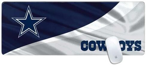 Skinit Small Gaming Mouse Pad - Officially Licensed Dallas Cowboys Design with Stitched Edges, Waterproof, Non-Slip Rubber Base, Desk Mat for Keyboard & Mouse, 12.6" x 11" inches in Saudi Arabia