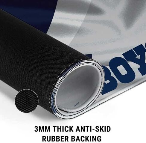 Skinit Small Gaming Mouse Pad - Officially Licensed Dallas Cowboys Design with Stitched Edges, Waterproof, Non-Slip Rubber Base, Desk Mat for Keyboard & Mouse, 12.6" x 11" inches in Saudi Arabia