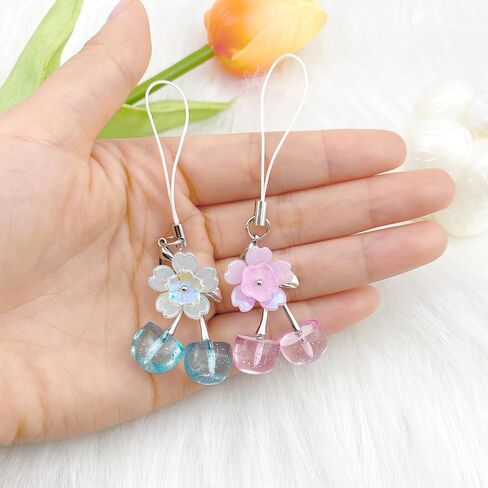 Cute Phone Charm Y2K Cell Phone Charms Aesthetic Pink Bow Keychain Star Accessories for Cellphone Airpods Camera Pendants Decor in Saudi Arabia