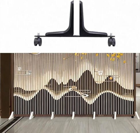 شاشة الخصوصية العامة موقف قابل للطي قاعدة قابلة للمنفعة العملية المقسم للخدمة الشاقة في مركز التسوق في المنزل استخدام الحمام ، الأسود in Kuwait