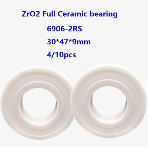 4/10pcs 6906-2rs 6906 2RS محامل سيراميك كاملة 30 * 47 * 9MM محامل كرة سيراميك مزدوجة 30 × 47 × 9mm (10pcs) in Saudi Arabia