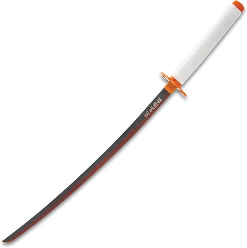 Kyojuro Rengoku Demon Slayer Sword and Scabbard - anime ، شفرة من الفولاذ المقاوم للصدأ ، مقبض ملفوف بالحبال in Saudi Arabia