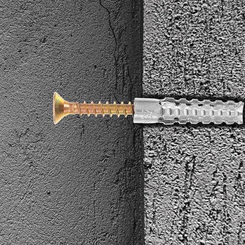 Gadpiparty 20pcs Metal Iron Expansion Tube Concrete Screws and Anchors Multi-use Drywall Screws Metal Expansion Tube with Concrete Wall Anchors Q235 Carbon Steel, 6x32mm in Saudi Arabia