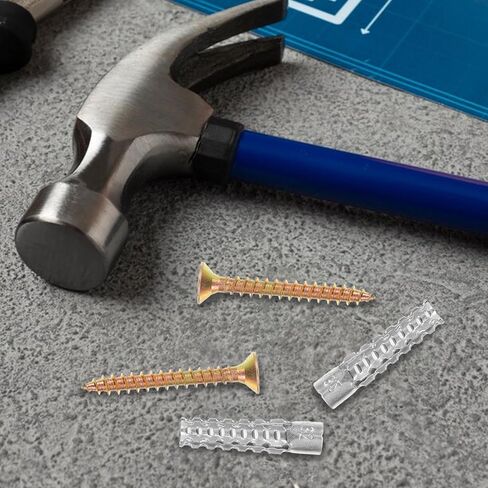 Gadpiparty 20pcs Metal Iron Expansion Tube Concrete Screws and Anchors Multi-use Drywall Screws Metal Expansion Tube with Concrete Wall Anchors Q235 Carbon Steel, 6x32mm in Saudi Arabia