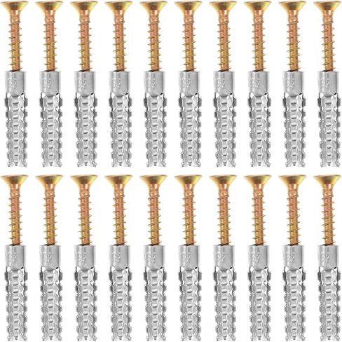 Gadpiparty 20pcs Metal Iron Expansion Tube Concrete Screws and Anchors Multi-use Drywall Screws Metal Expansion Tube with Concrete Wall Anchors Q235 Carbon Steel, 6x32mm in Saudi Arabia