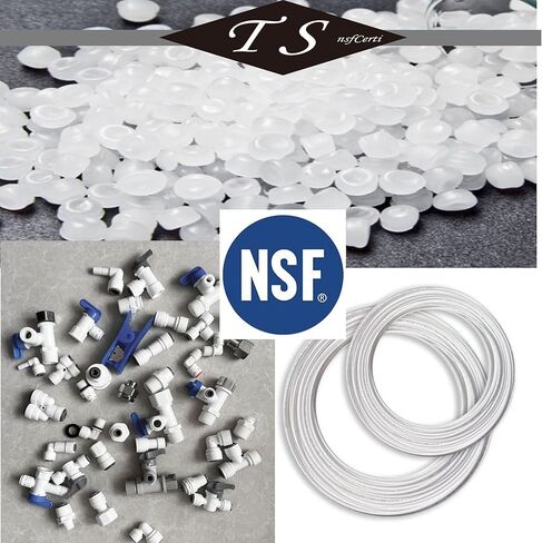 NSF 1/4" inch Water Line Tubing and Push to Connect Fittings for Reverse Osmosis Water Filter RO fittings,14 pcs connetors+30 feet 1/4" O.D. (6.4mm) water tubing. in Saudi Arabia