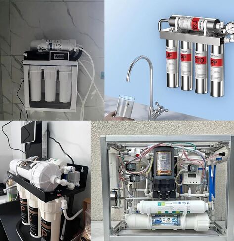 NSF 1/4" inch Water Line Tubing and Push to Connect Fittings for Reverse Osmosis Water Filter RO fittings,14 pcs connetors+30 feet 1/4" O.D. (6.4mm) water tubing. in Saudi Arabia