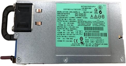 1PC PSU لمرض الطاقة 1200W DPS-1200FB-1A HSTNS-PD19 DPS-1200FB-1 A 570451-001 570451-101 579229-001 578322-B21 in Kuwait
