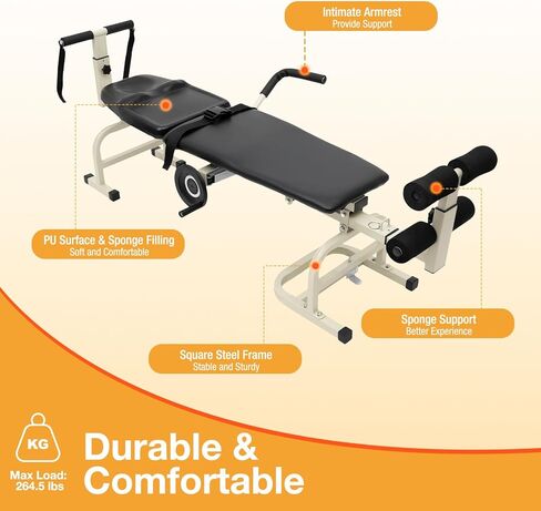 Lumbar Traction Bed, Folding Massage Bed, Back Stretcher Traction Spinal Decompression Devices Therapy Massage Table for Cervical Spine Body Stretching in Saudi Arabia