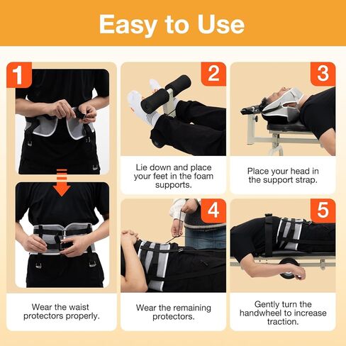 Lumbar Traction Bed, Folding Massage Bed, Back Stretcher Traction Spinal Decompression Devices Therapy Massage Table for Cervical Spine Body Stretching in Saudi Arabia