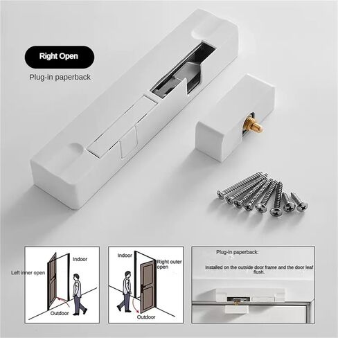 Automatic Inductiondoor Closerdoor Stop Automatic Door Closing Equipment Silent Support Hardware Positioning and Stopping Buffer 1Pcs(BrownRight Side Open) in Saudi Arabia
