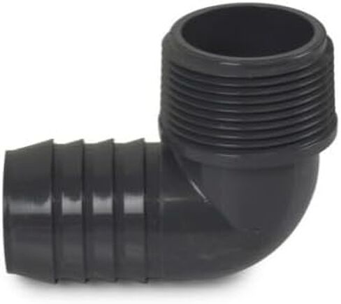 تركيب أنبوب PVC ، كوع 90 درجة ، الجدول 40 ، رمادي ، 1-1/4 بوصة إدراج شائكة × 1-1/4 بوصة mnpt in Kuwait