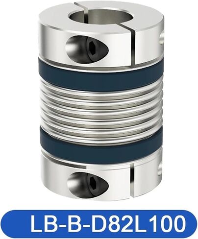 LB-B-D82L100 Shaft Coupling LB B D82L100 Bellows Flexible Motor Coupler CNC Aluminium High Elasticity Universal Joint 3D Printer 1Pcs(LB-B-D82L100-41X41) in Saudi Arabia