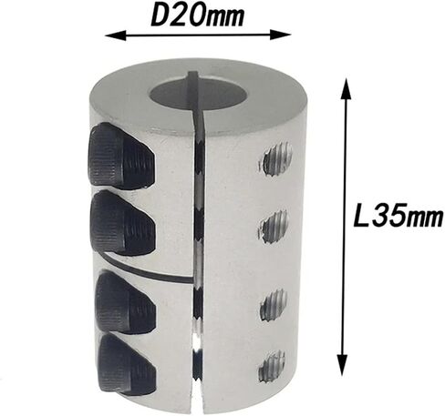 D20L35 رمح جامد مخصص مقرنة Clamp Clamp Sepping Servo Motor Components 3D Printer 3/4/5/6/6.35/8/10 1pcs (4x4) in Saudi Arabia