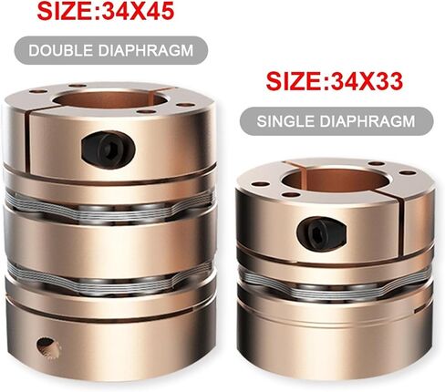 LDG1-B-D34L33 LDG2-B-D34L45 Flexible Motor Shaft Coupler LDG D34L33/L45 Diaphragms Aluminium Coupling Cardan Accessories Connector for 3D Printer CNC 1Pcs(LDG1 More to Contact) in Saudi Arabia