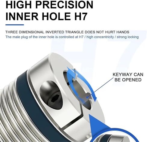 LB-B-D40L58 LB-D-D40L50 Shaft Coupling LB D40L50/58 Bellows Flexible Motor Coupler CNC Aluminium High Elasticity Universal Joint 3D Printer 1Pcs(LB-B-D40L58-8X15) in Saudi Arabia