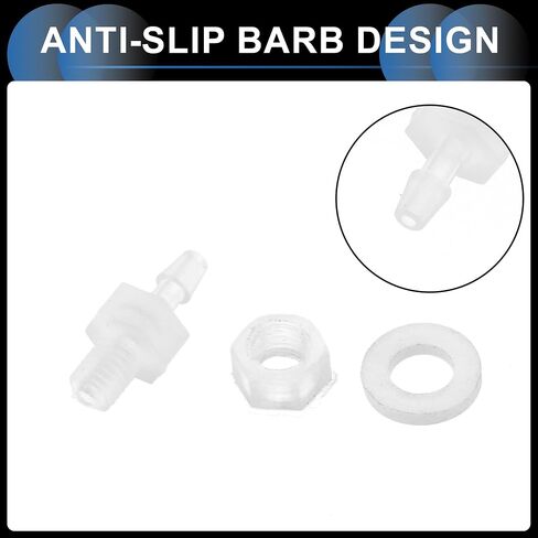تجهيزات بارب خرطوم البلاستيك ، 1/8 "Barb M5 خارجي محول الموصل Kit Pp Clear ، مجموعة واحدة in Saudi Arabia