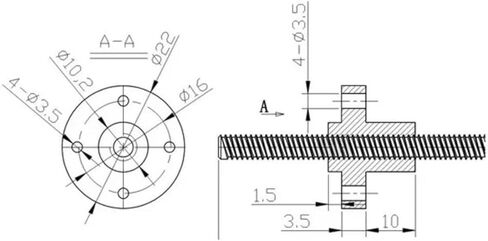 Metal Ball Screw nut 1pcs T25 Lead 5mm Trapezoidal Screw Nut Length 100-900mm 3D Printer Stepper Motor Machines Parts(700mm) in Saudi Arabia