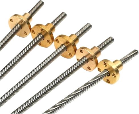برغي الكرة المعدنية Nut T6 Lead Lead 1mm pitch lead 2mm مع صامدة نحاسية 100 مم-550 مم المسمار (450 مم) in Saudi Arabia