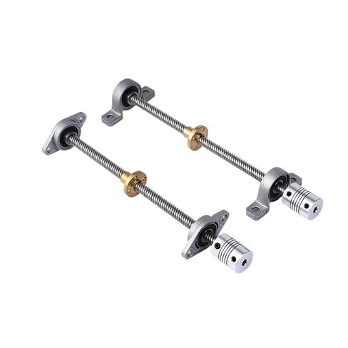 برغي الكرة المعدنية صامدة 1met 100mm-600mm CNC T8 برغي الرصاص 8 ملم +النحاس النحاس Nut +Kfl08 Bracket +اقتران مرن (100 مم) in Saudi Arabia