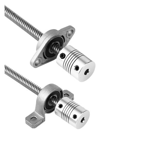 برغي الكرة المعدنية صامدة 1met 100mm-600mm CNC T8 برغي الرصاص 8 ملم +النحاس النحاس Nut +Kfl08 Bracket +اقتران مرن (100 مم) in Saudi Arabia