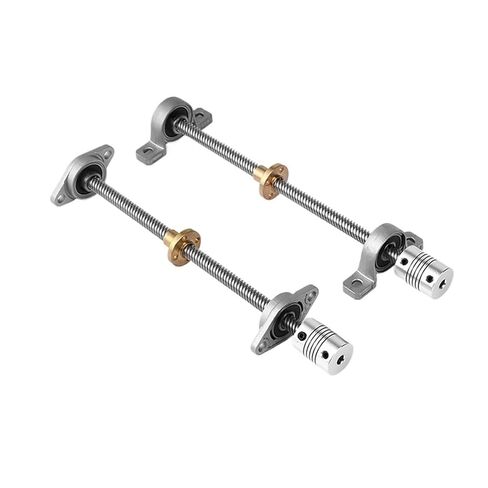 برغي الكرة المعدنية صامدة 1met 100mm-600mm CNC T8 برغي الرصاص 8 ملم +النحاس النحاس Nut +Kfl08 Bracket +اقتران مرن (100 مم) in Saudi Arabia
