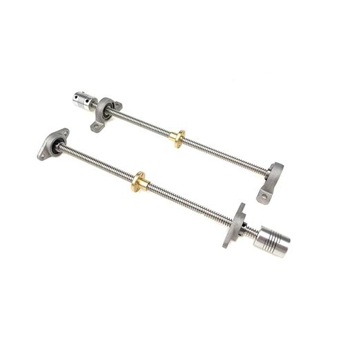 برغي الكرة المعدنية صامدة 1met 100mm-600mm CNC T8 برغي الرصاص 8 ملم +النحاس النحاس Nut +Kfl08 Bracket +اقتران مرن (100 مم) in Saudi Arabia