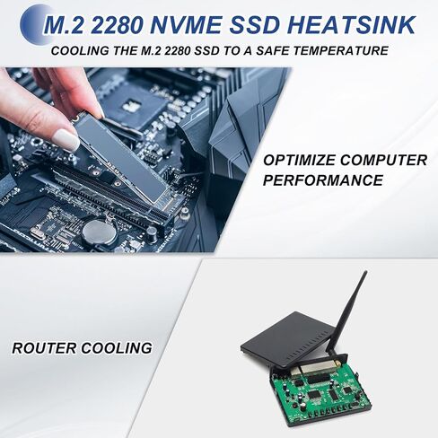 PATIKIL M.2 2280 NVME SSD THEAMKINK KIT 70X22X3MM ، 4 PCS محمول للذاكرة HEARDINC in Kuwait