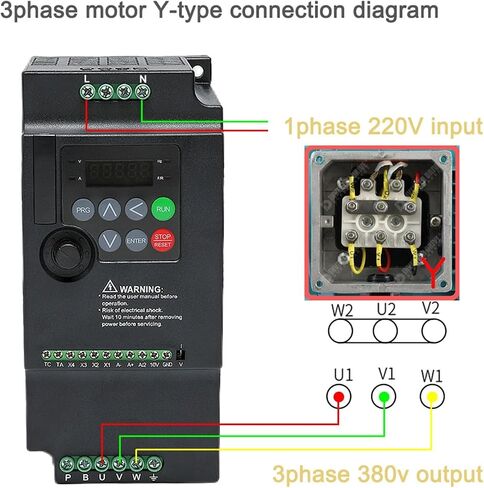 Inverter 220V 380V Frequency Inverter 0.75/1.5/2.2/4/5.5KW Frequency Converter Variable(0.75KW,1ph220v-3ph220v) in Saudi Arabia