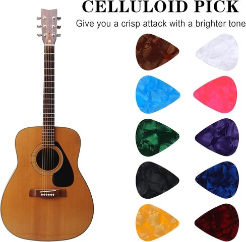 60 PCS Guitar يختار مجموعة متنوعة من السليلويد على غرار القلب اختيارات باس الاختيار إكسسوارات للغيتار الصوتية عازفي الجيتار باس من جميع المستويات 4 سماكة 0.46 مم 0.71 مم 0.96 مم 1.2 مم 1.2 ملم in Saudi Arabia
