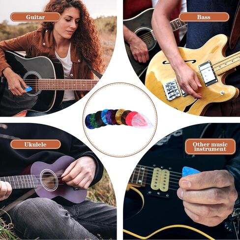 60 PCS Guitar يختار مجموعة متنوعة من السليلويد على غرار القلب اختيارات باس الاختيار إكسسوارات للغيتار الصوتية عازفي الجيتار باس من جميع المستويات 4 سماكة 0.46 مم 0.71 مم 0.96 مم 1.2 مم 1.2 ملم in Saudi Arabia