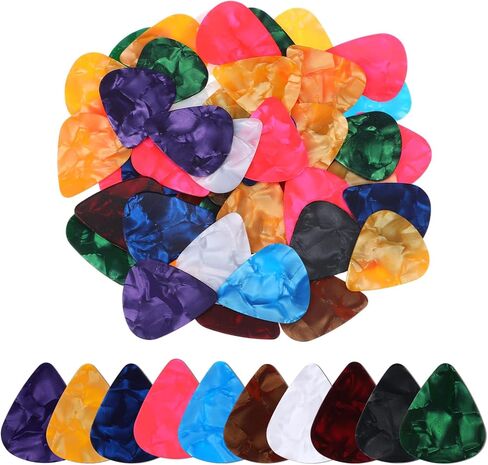 60 PCS Guitar يختار مجموعة متنوعة من السليلويد على غرار القلب اختيارات باس الاختيار إكسسوارات للغيتار الصوتية عازفي الجيتار باس من جميع المستويات 4 سماكة 0.46 مم 0.71 مم 0.96 مم 1.2 مم 1.2 ملم in Saudi Arabia
