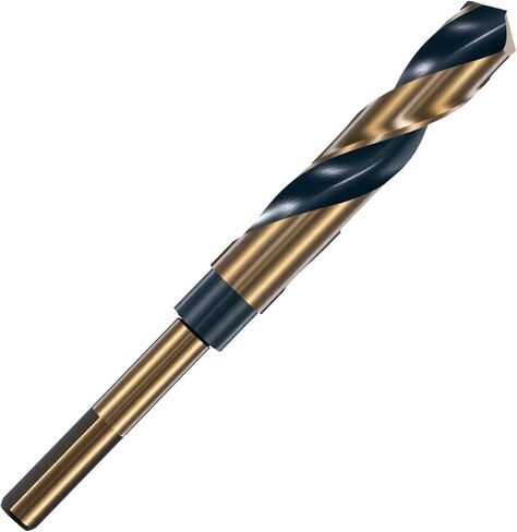 5/8 بوصة بتدريبات شانك مخفضة ، بتات فولاذية عالية السرعة ، HSS M2 Black & Gold مع بتات SHANK 1/2 " in Kuwait