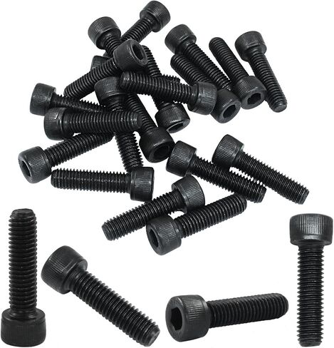Waziaqoc 100pcs M3 x 8mm pitch ، 12.9 الصفوف سبيكة الصلب سداسي سداسي سد hex زر رأس البراغي مجموعة البراغي ، الانتهاء من أكسيد الأسود in Saudi Arabia