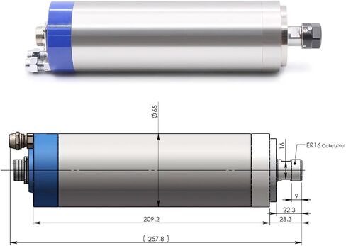 110V 220V 1.5kw ER16 ماء مغزل 65 ملم 4 قطع ، العاكس ، مضخة المياه وقوس (220 فولت) in Saudi Arabia