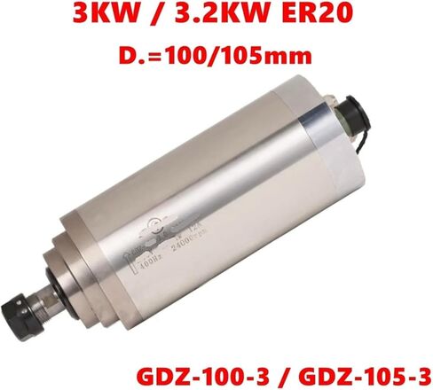 3KW 3.2KW محرك مغزل المبرد بالمياه ER20 220V 380V القطر 100 مم 105 مم GDZ-100-3 GDZ-100-3.2 GDZ-105-3 (3.2KW 220V 100MM) in Saudi Arabia