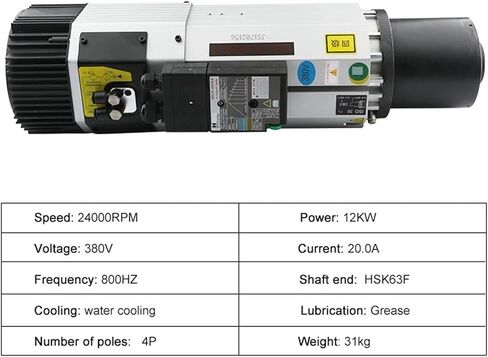 Automatic 12kw HSK63F air-cooled spindle 24000rpm 380V in Saudi Arabia