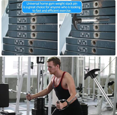 Weight Stack Pin, Tensile 3/8 Inch Diameter 5.5 Inch Locking Space Weight Lifting Machine Pins Stack Replacement Pin for Home Gym Exercise Machine(2PCS) in Saudi Arabia