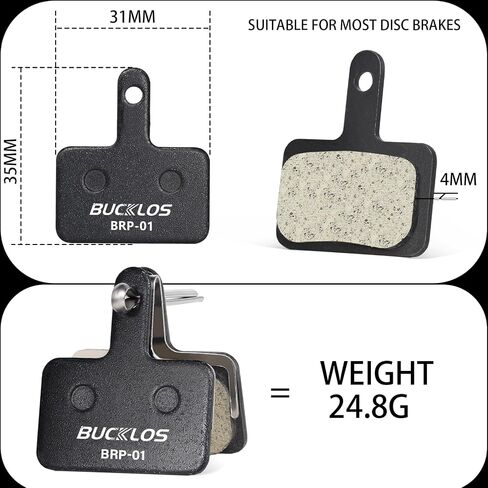 Bucklos 25pc دراجة القرصين منصات الفرامل ل TRP Tektro Shimano MT200 DEORE BR-M575 M525 M515 T615 T675 M505 M495 M486 M485 M475 M465. in Saudi Arabia