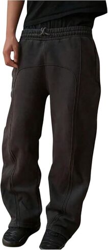 GORGLITTER Men's Baggy Sweatpants Joggers Drawstring Low Rise Elastic Waist Loose Fit Wide Leg Track Pants in Saudi Arabia