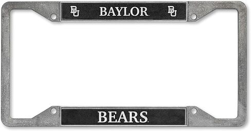 Rico Industries NCAA Baylor Bears Pewter Plate Plate Frame 12 "× 6" in Saudi Arabia