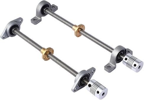 Metal Ball Screw nut 1Set 100mm-600mm CNC T8 Lead Screw 8mm +Brass Copper Nut + KFL08 Bearing Bracket +Flexible Coupling(300mm) in Saudi Arabia
