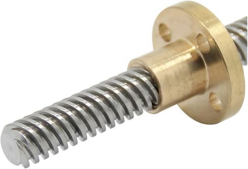 Metal Ball Screw nut 1pcs T8 Lead Screw Trapezoidal Rod Lead 1mm Length 100mm-1000mm with Copper Nuts(400mm) in Saudi Arabia