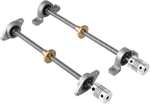 Metal Ball Screw nut 1Set 100mm-600mm CNC T8 Lead Screw 8mm +Brass Copper Nut + KP08 Bearing Bracket +Flexible Coupling(400mm) in Saudi Arabia