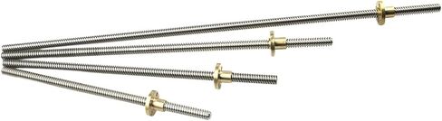 برغي الكرة المعدنية Nut T6 Lead Screw Pitch 2mm Lead 12mm OD6MM 100mm ~ 1000mm النحاس النحاس المصنوع الجوز (1000 مم) in Saudi Arabia
