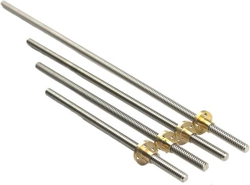 برغي الكرة المعدنية Nut T6 Lead Screw Pitch 2mm Lead 12mm OD6MM 100mm ~ 1000mm النحاس النحاس المصنوع الجوز (1000 مم) in Saudi Arabia