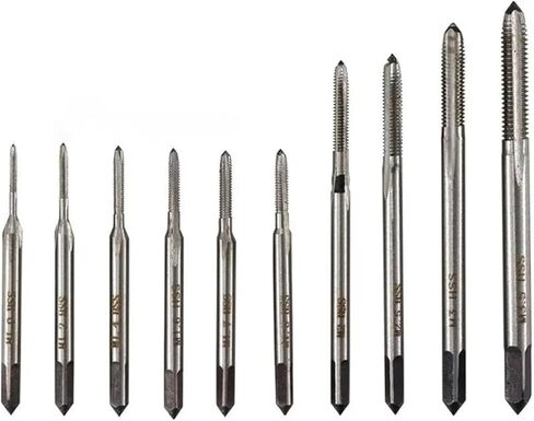 MINI HSS Metric Screw Thread Thouse M1-M3.5 مستقيمة جهاز الحفر المليء بالفلوت (10pcs M1-M3.5 مجموعة) in Saudi Arabia