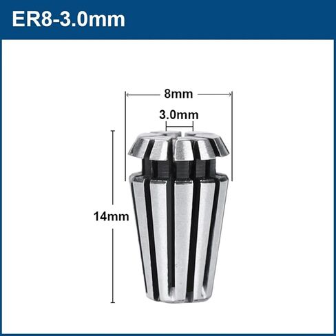 ER8 ER COLLET Chuck 1.5-5.0mm 1/8 Spring Chuck for Machine Clamp Chuck Tool حامل 1PCS (ER8 2.5 مم) in Saudi Arabia