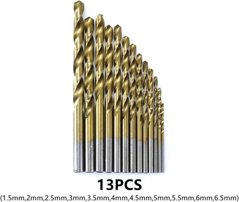 13 PCS/Set Twist Drill Bits 1.5-6.5mm HSS Drill Bit Set Woodworking Metal Plastic Tools in Saudi Arabia